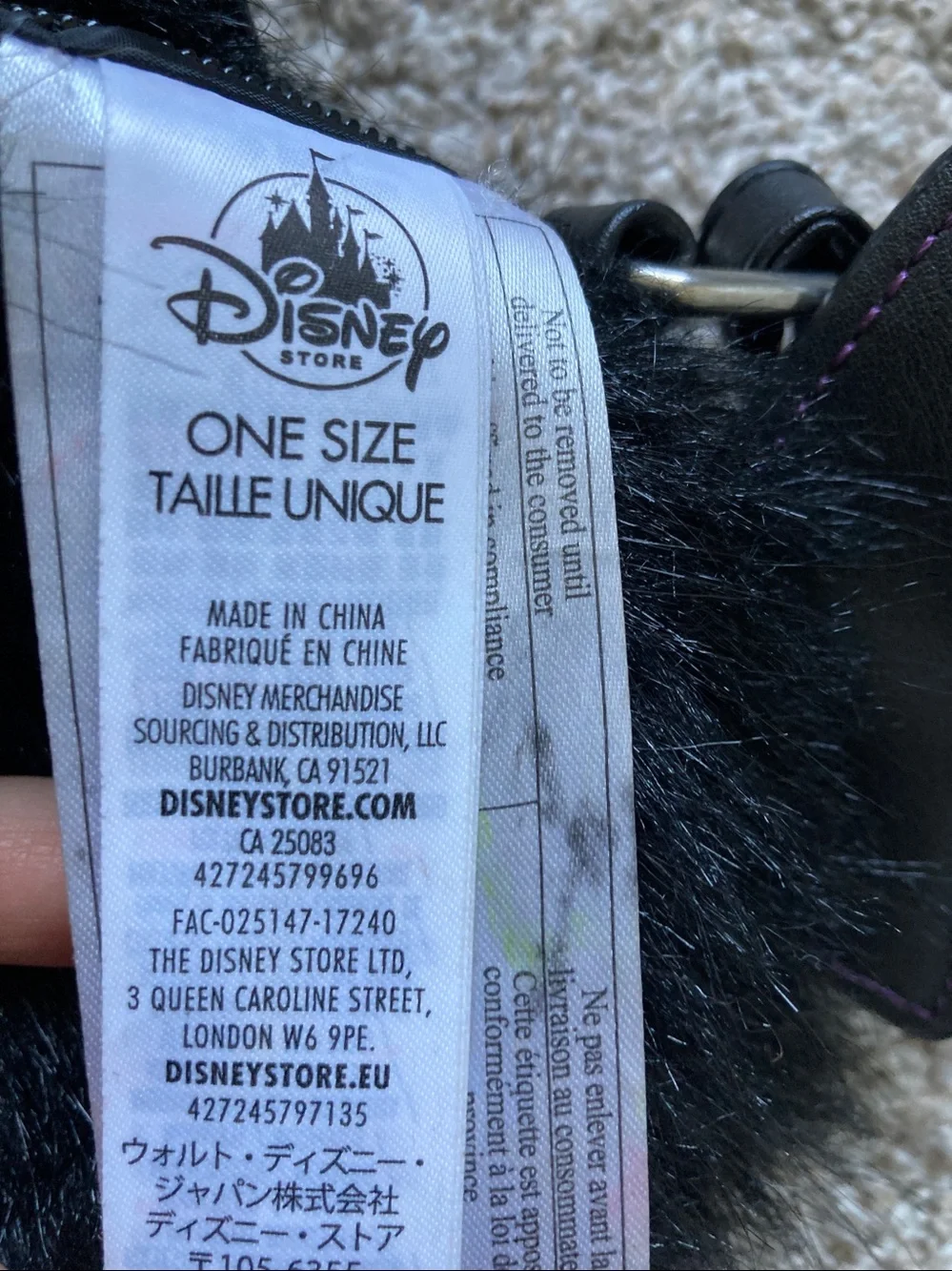 Disney Store Vampirina Bat purse Faux Fur Vegan Key Ring